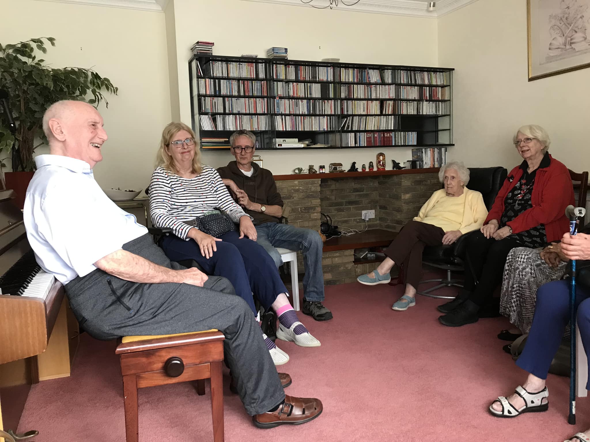 Robert Hoare an accomplished pianist, entertains his neighbours with “Music for the soul and food for the body